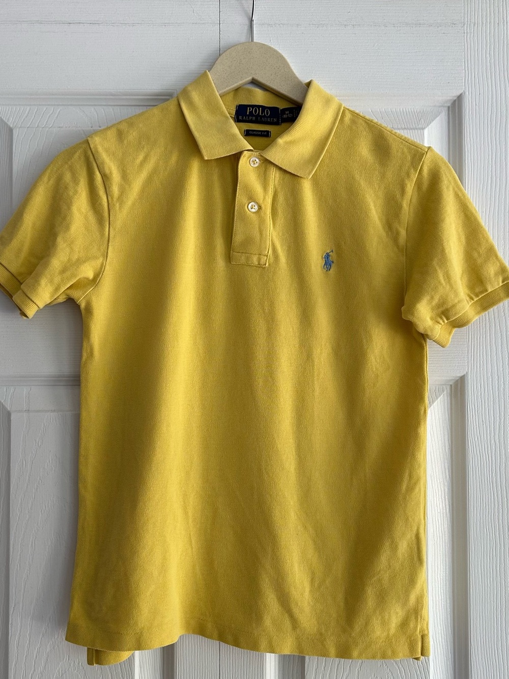 Polo Ralph Lauren Yellow Pony Short Sleeve Cotton Polo Youth 10-12 Classic Fit